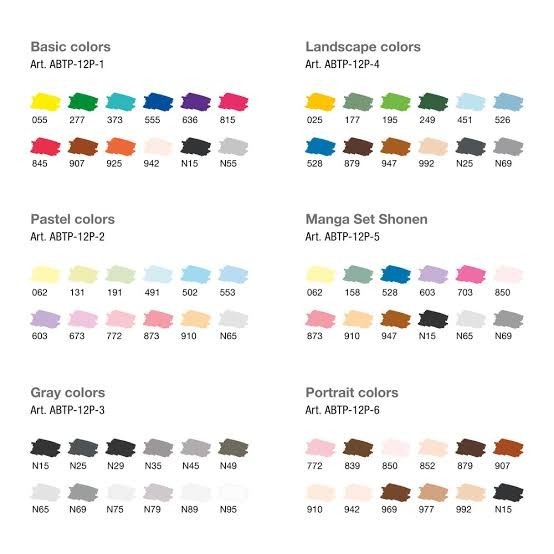 

T E R B A R U TOMBOW ABT PRO SET 12 DUAL TIP PERMANENT COLOR BRUSH PEN