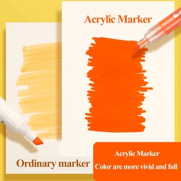 

T E R B A R U Sta Acrylic Marker Pen Low Odor Waterproof Bright