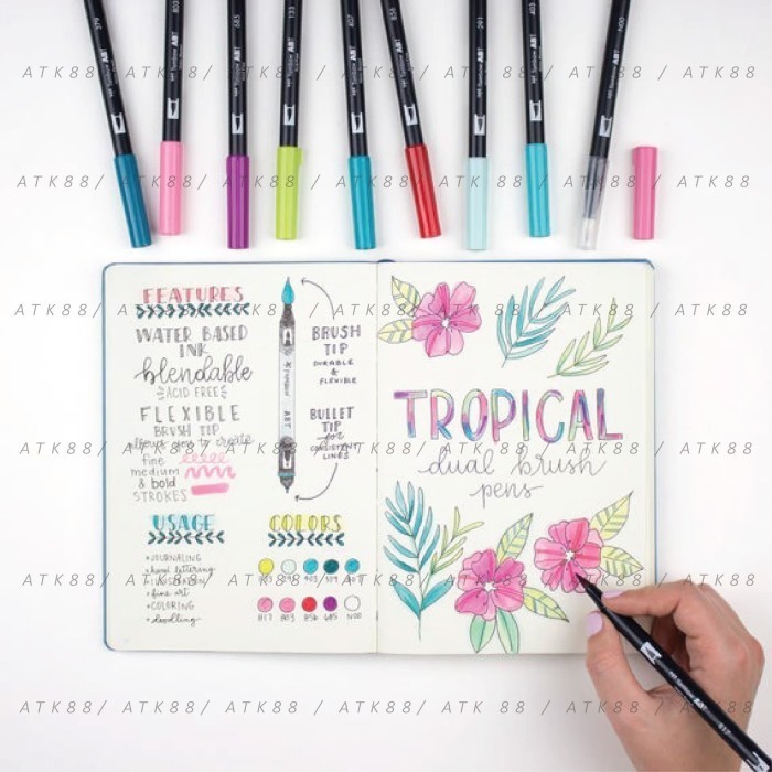 

T E R B A R U [Dijual] Tombow Dual Brush Pen Art Markers - Tropical [Terlaris]