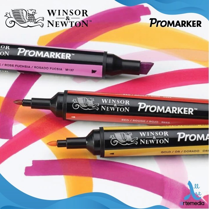 

T E R B A R U ATK- Marker Winsor & Newton Promarker Set 6 Dual Point Pena Kuas Warna