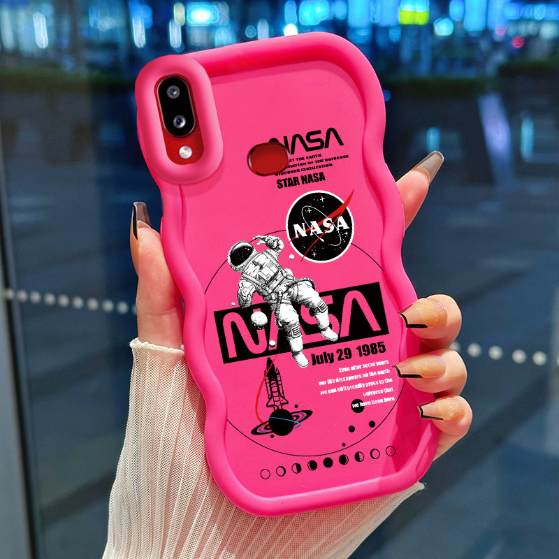 Casing Hp Untuk Samsung A10s M01s Case Casing Softcase astronot angkasa HP Kesing Macaron trendi pen