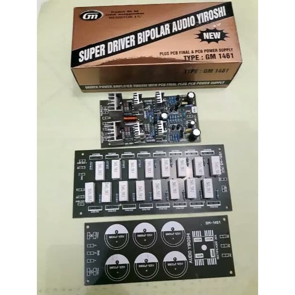 Kit Driver Power Amplier YIROSHI plus PCB Final dan PCB Power Supply