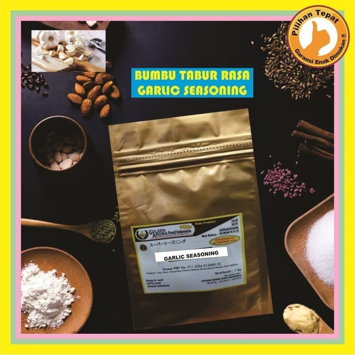 

Lhiu - Bumbu Tabur Garlic Seasoning 1Kg Enak Murah Bubuk Tabur Garlic