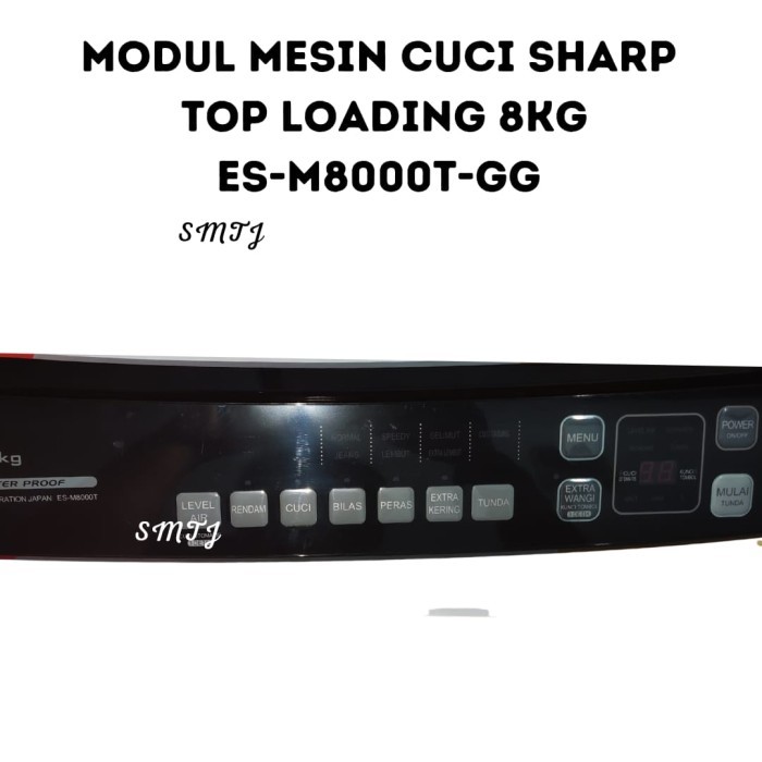 modul mesin cuci sharp top loading 8kg ES-M8000T modul panel ES M8000T
