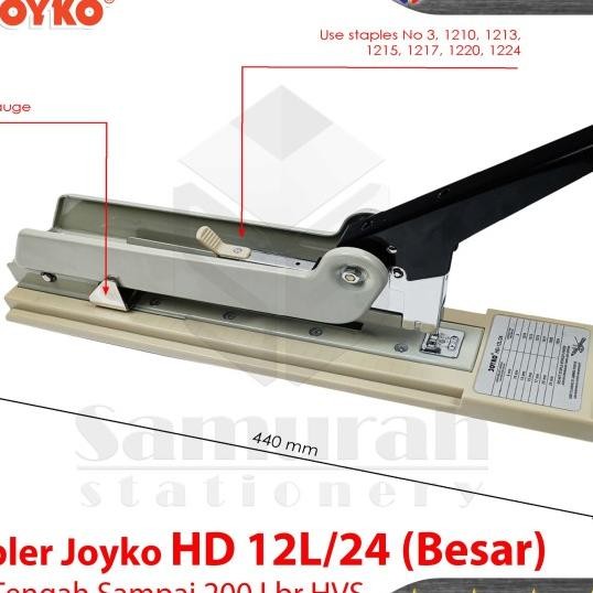 

Stapler Joyko Hd-12L/24 Besar / Mesin Staples Jilid Hd 12L 24 Panjang