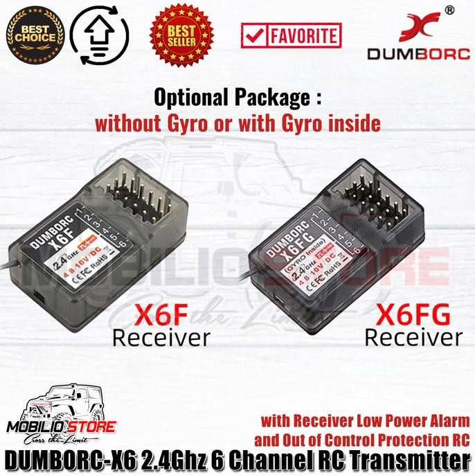 Dumborc X6 2.4Ghz 6 Channel Rc Transmitter With Receiver X6F Or X6Fg