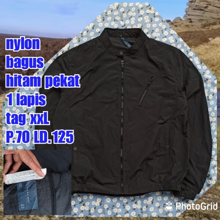 JAKET WORK KERJA CASUAL FORMAL WINDBREAKER RIDDING RACING MOTOR ZARA MAN HITAM BESAR JUMBO