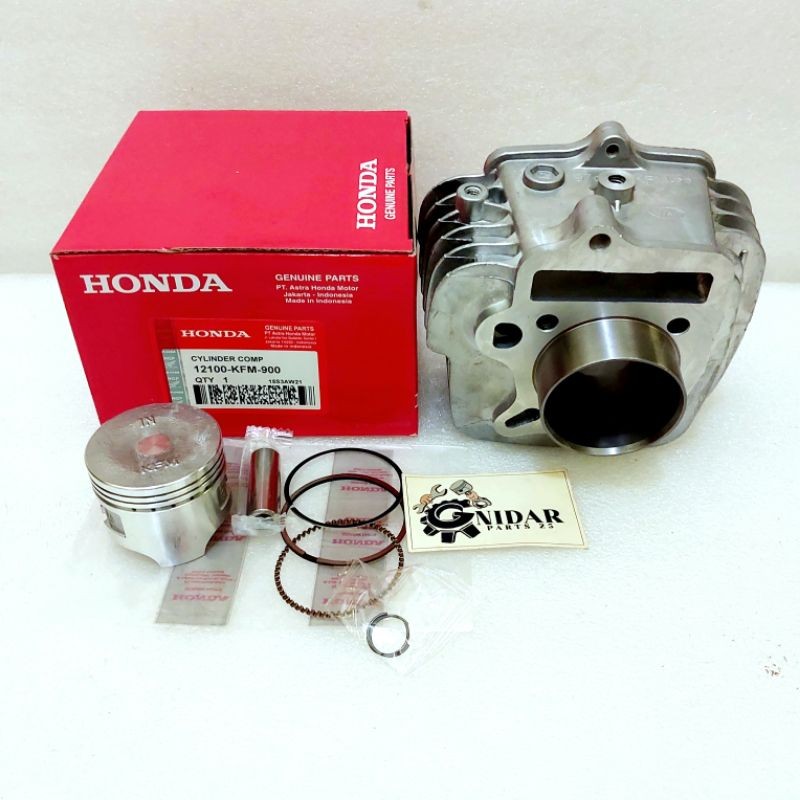 Blok Seher Lengkap+ Piston + Ring Piston Supra Fit New Lagenda Revo Lama 110 Fit X