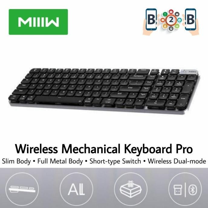 Komponen Komputer Miiiw Wireless Mechanical Keyboard Pro 102 Key