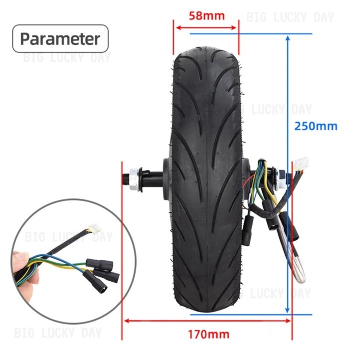 MOTOR DINAMO SCOOTER LISTRIK NINEBOT MAX G30 HUB MOTOR 36V 350W BLDC