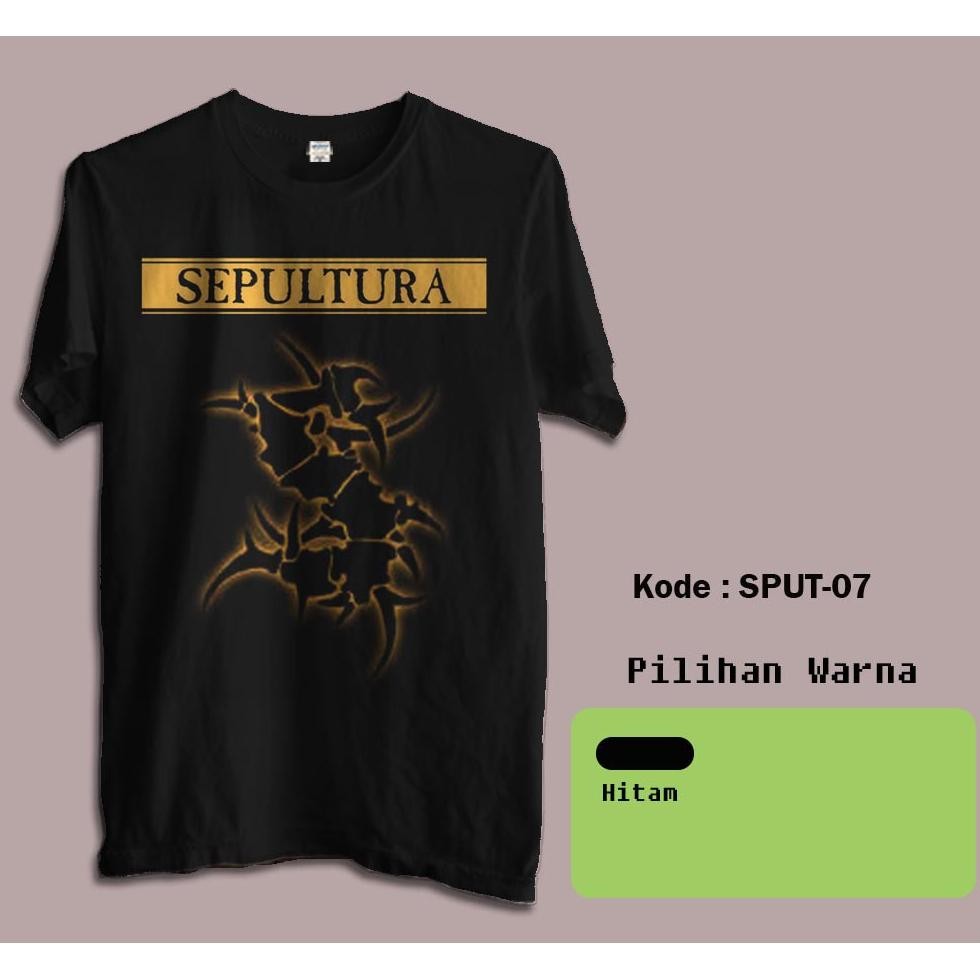 Promo Kaos Band Sepultura T-Shirt Musik Rock Sepultura