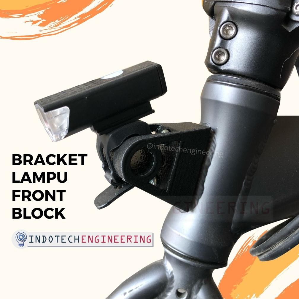 Kekinian Bracket Lampu Depan Sepeda Lipat Front Block Berkualitas