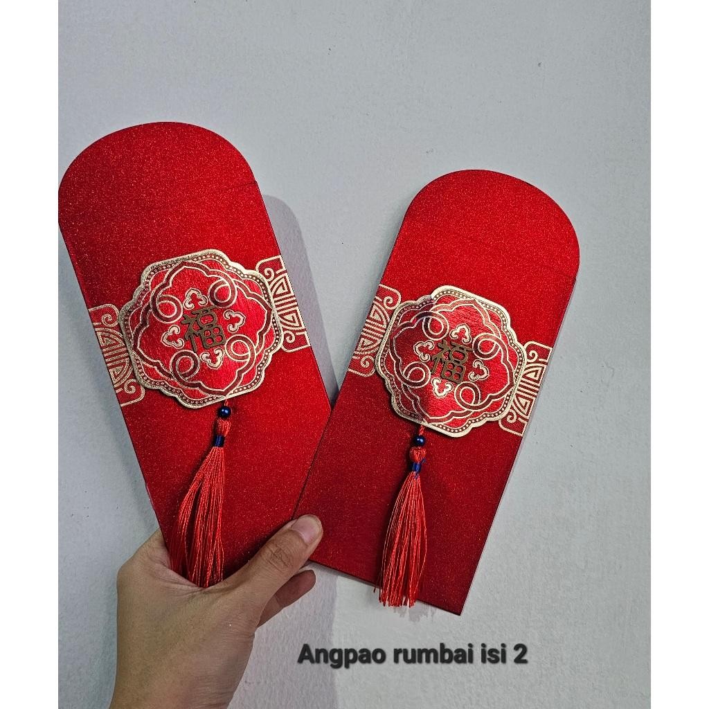 

Angpao Imlek Panjang Fu Fuk Glitter Rumbai Isi 2 Berkualitas