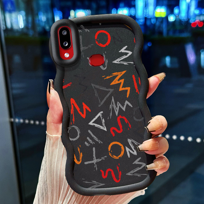 Casing Hp Untuk Samsung A10s M01s Case Casing pola rusak dan brilian Kasing HP Cesing Macaron Siliko