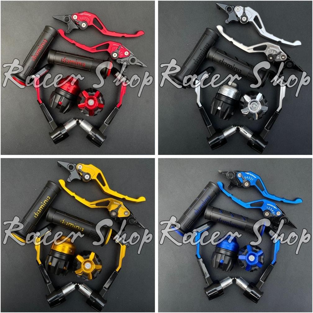 Original [Paket Murah] Handgrip Domino+Jalu As Roda+Proguard Robot+Handle Variasi Cnc Nmax-Pcx-Aerox