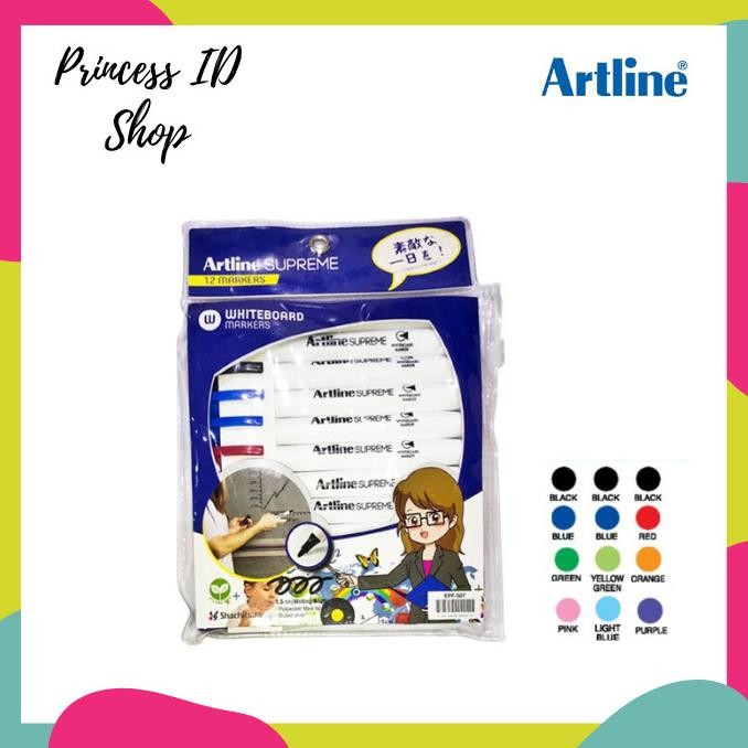 

Artline Supreme White Board Marker (12 Pcs) Epf-507 Original Dan Terpercaya