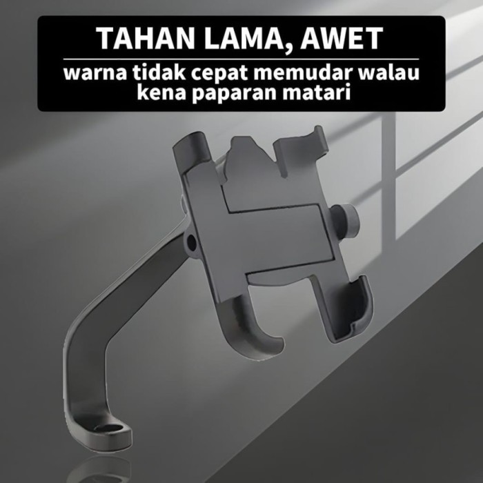 Holder Hp Motor Spion Besi Aluminium Dudukan Hp