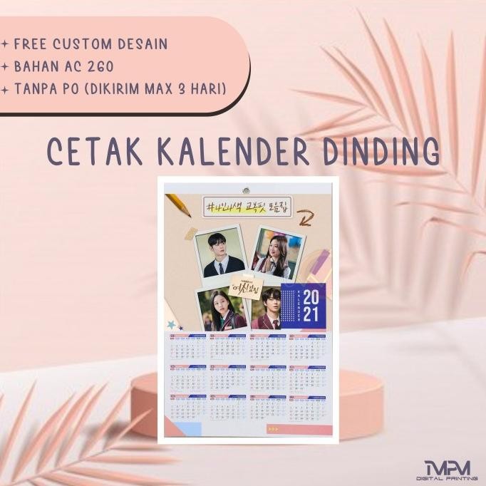 

Kalender Dinding Custom Cetak Satuan Kualitas Premium