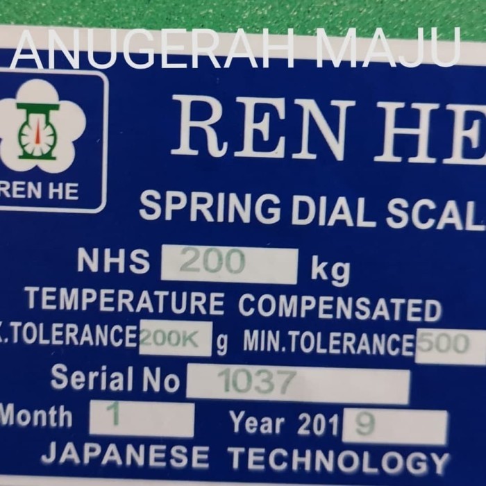 Terbaru Timbangan Duduk Jarum 200 Kg Vietnam Qlty/ Timbangan Manual REN HE 200