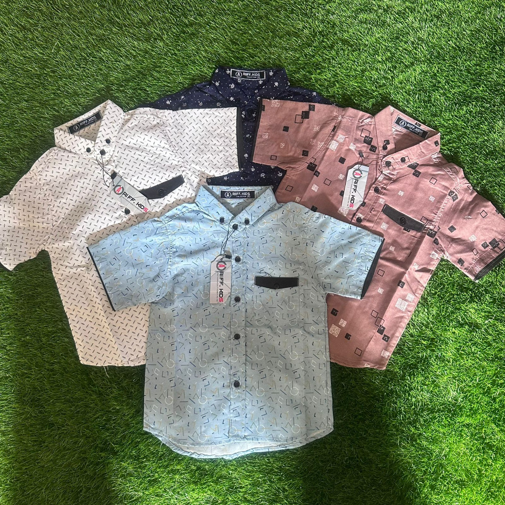 Baju Anak Casual Atasan Anak Laki Laki Kemeja Anak Motif Printing Umur 2-6 Tahun