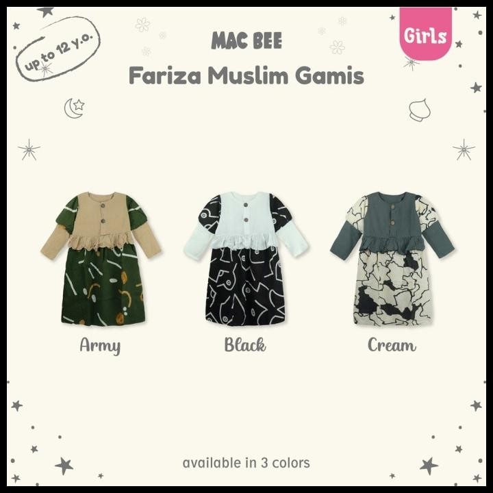 Macbee Baju Anak Perempuan Gamis Anak Muslim Collection Fariza