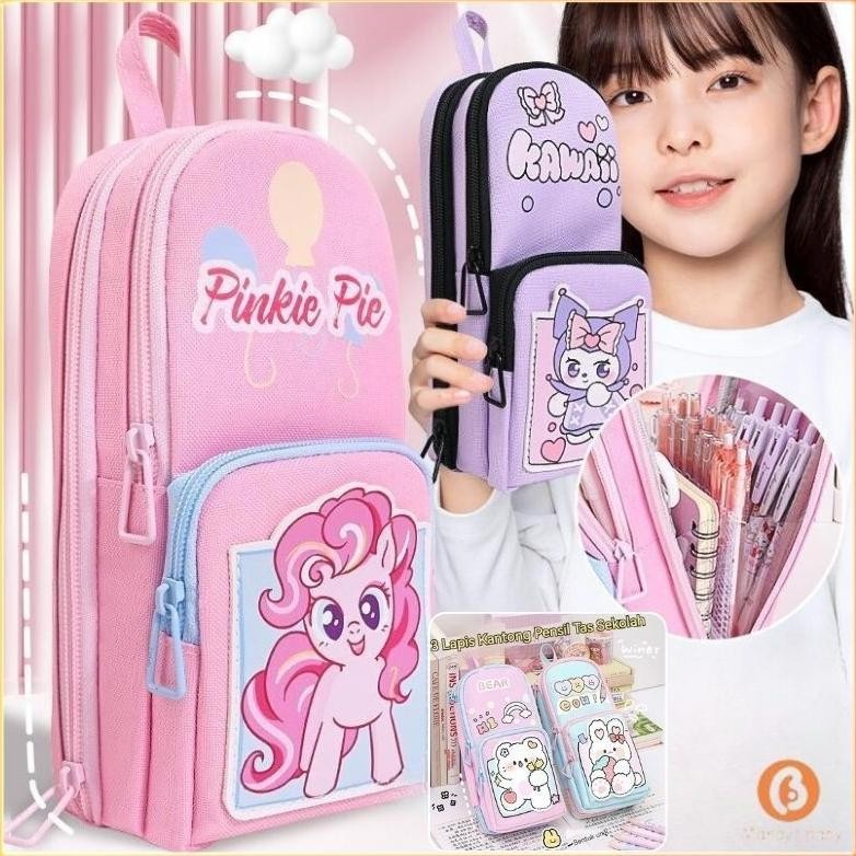 

Ready Penjual Lokal6 Lapis Tas Sekolah Pensil Berbentuk Pensil Tahan Air Multifungsi Kapasitas Besar Penyimpanan Alat Tulis Murah