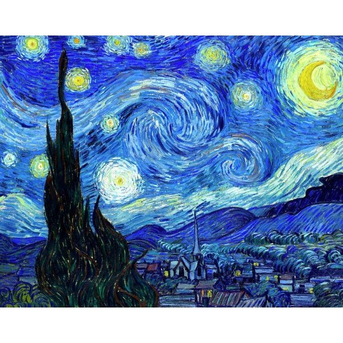 Lukisan Vincent van Gogh The Starry Night Painting IRF