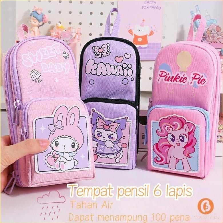 

Ready Penjual LokalTas Pensil Multifungsi 6 Lapis Kartun Motif Kuromi Melody Pensil Case Pensil Kapasitas Besar Tas Pensil Siswa Dengan Tangan Murah