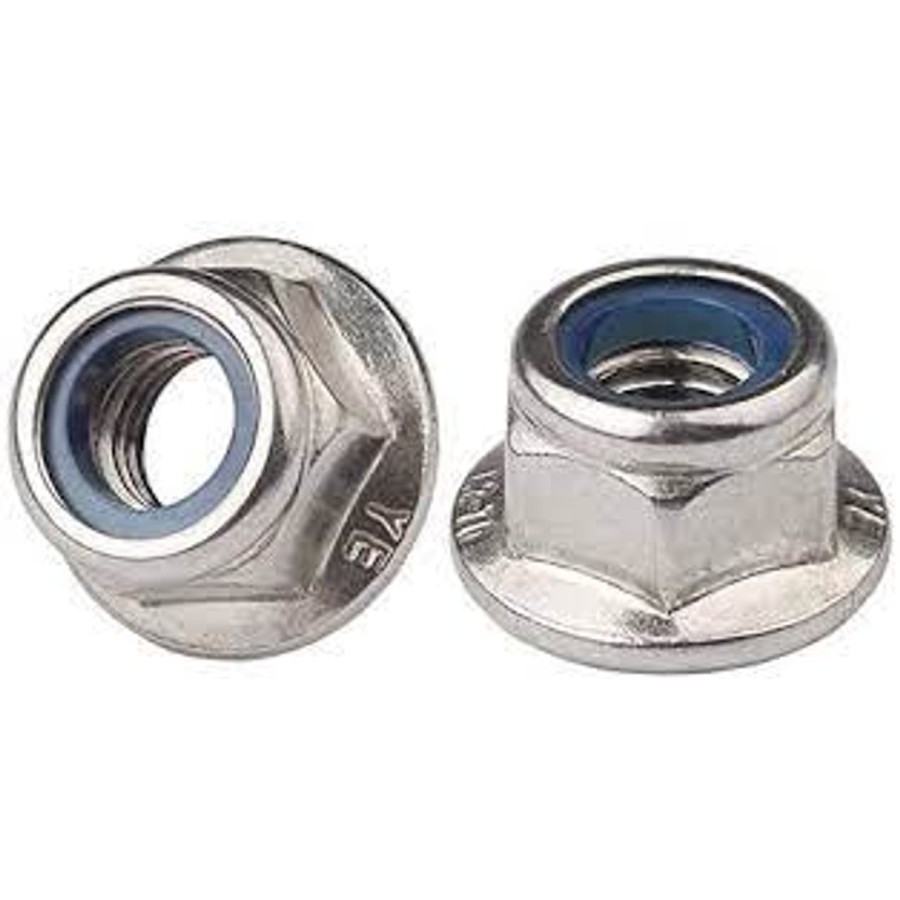 Mur Nylon Insert Flange M8 / Nylon Insert Flange Nut M8 Stainless SS304