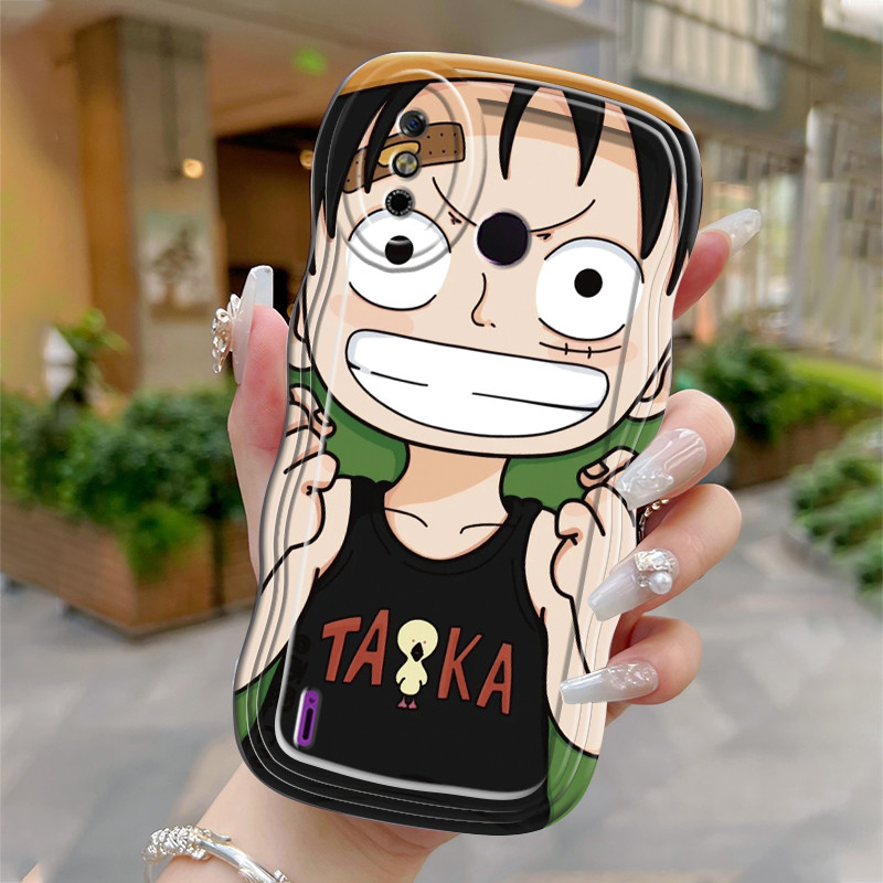 Casing Hp Untuk Infinix Smart 4 Smart 4C Case HP casing pelindung ponsel Anime Luffy Softcase  silik
