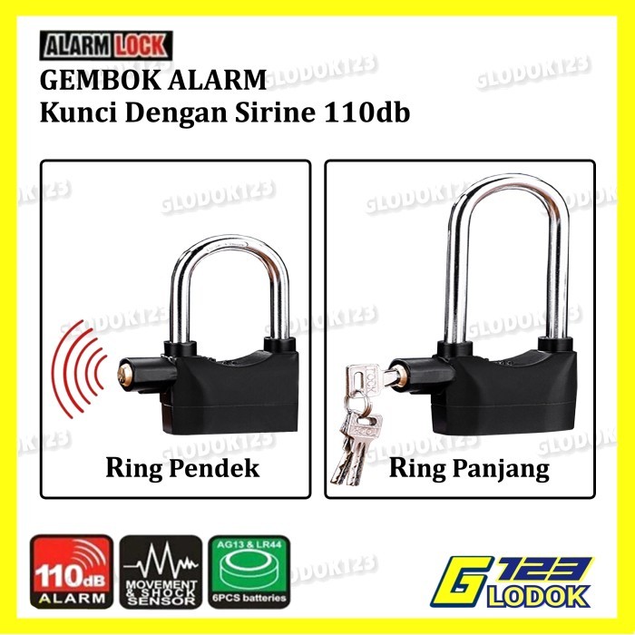 Gembok Alarm Anti Maling (Alarm lock , Kunci Gembok Alarm )