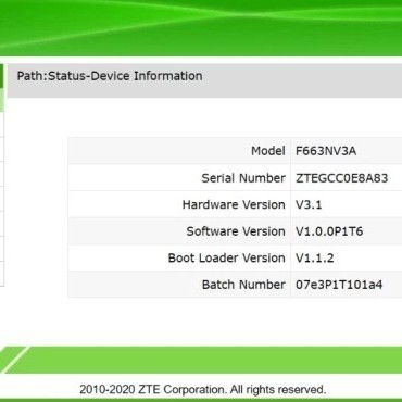 TERBARU onu xpon zte f663nv3a