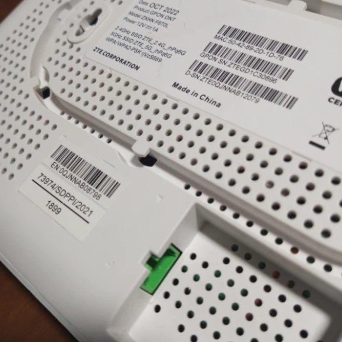 TERBARU Modem GPON ONT Router WIFI ZTE F670L Dual Band 5G