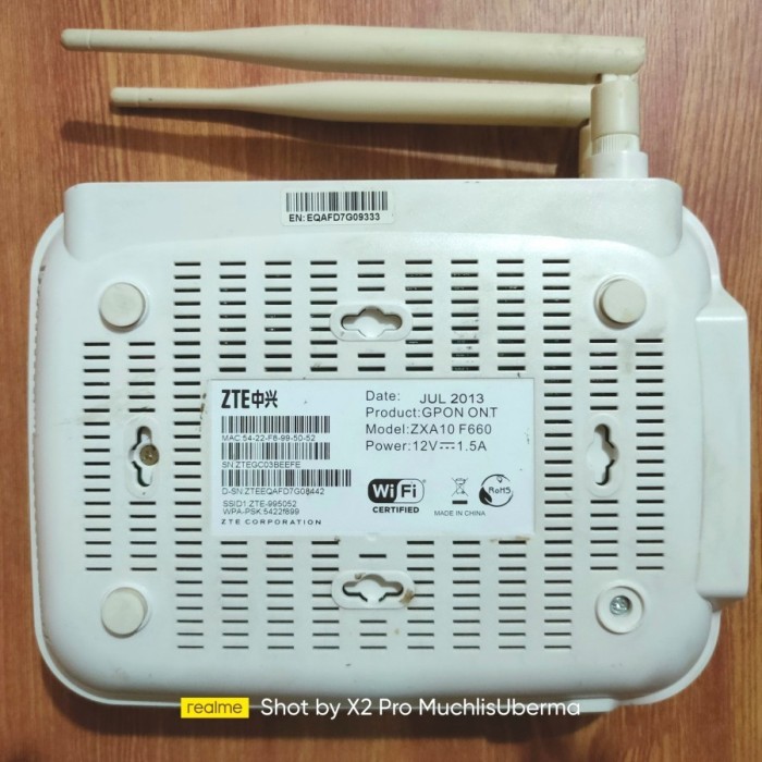 TERBARU router ZTE Gpon ONT ZXA10 F660 wireless modem Aksess Point RT RW net