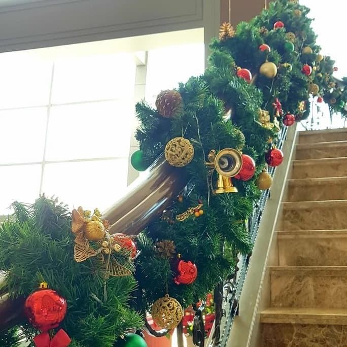 Promo Garland Hijau Natal Murah / Garland Natal 2,7 Meter Polos Murah