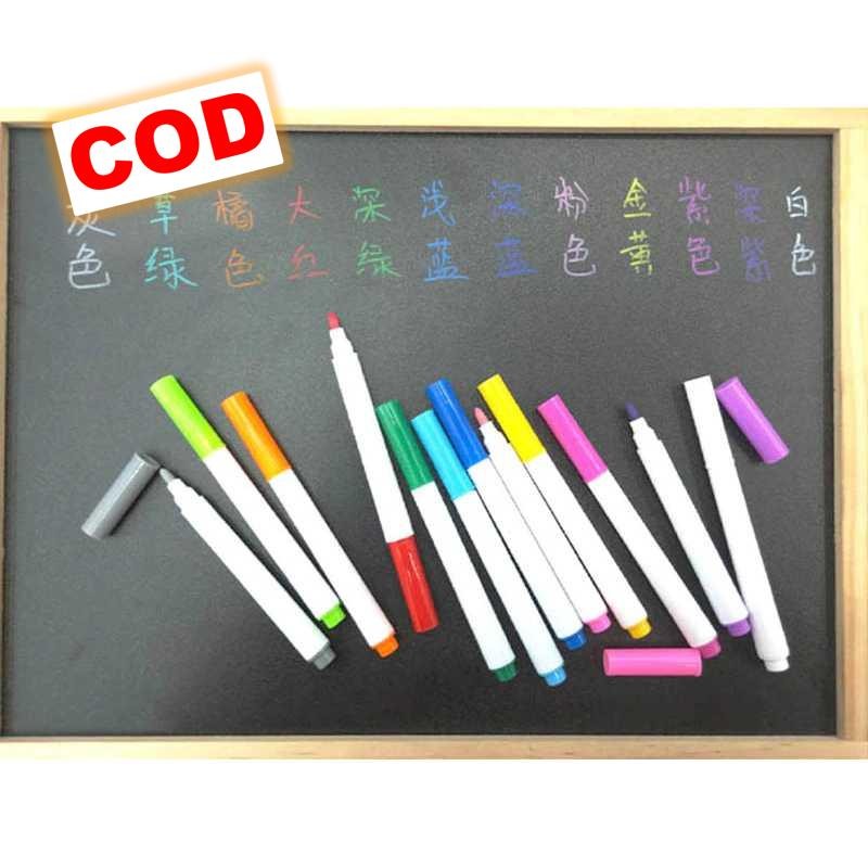 

Spidol Kapur Cair Erasable Marker Tulis Gambar Kaca Papan Tulis 12 PCS Liquid Chalk Anak Kreatif