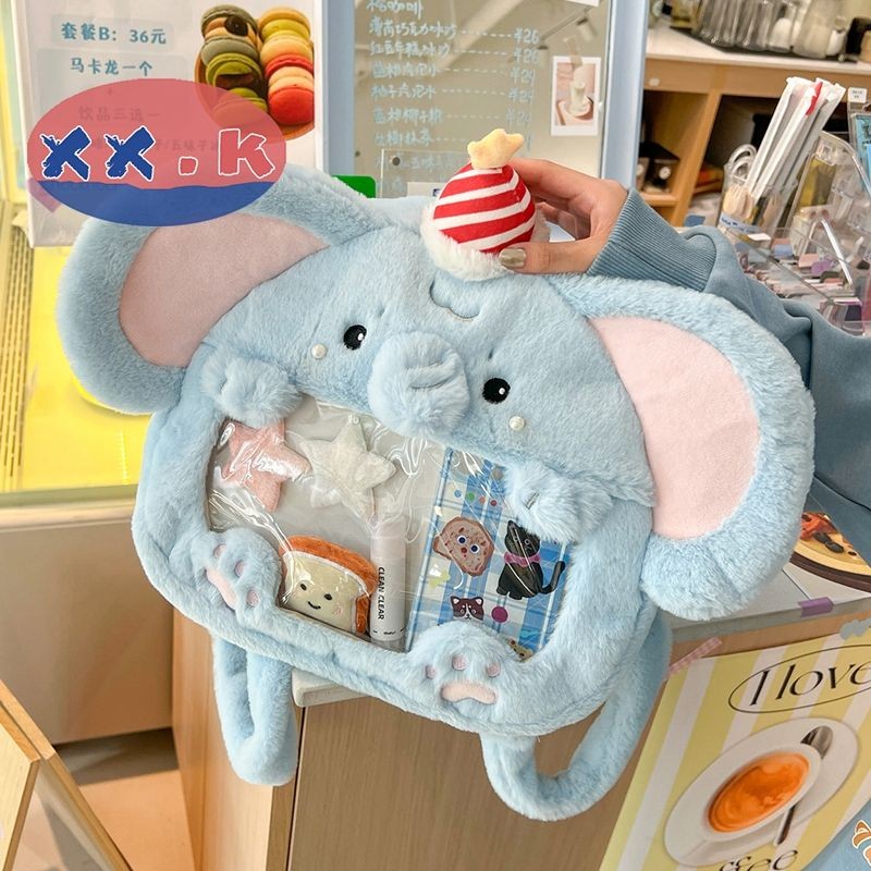 XXKins Tas Ransel Bayi Gajah, Tas Ransel Kartun Wanita, Tas Selempang Kapasitas Besar, Tas Ransel Lu