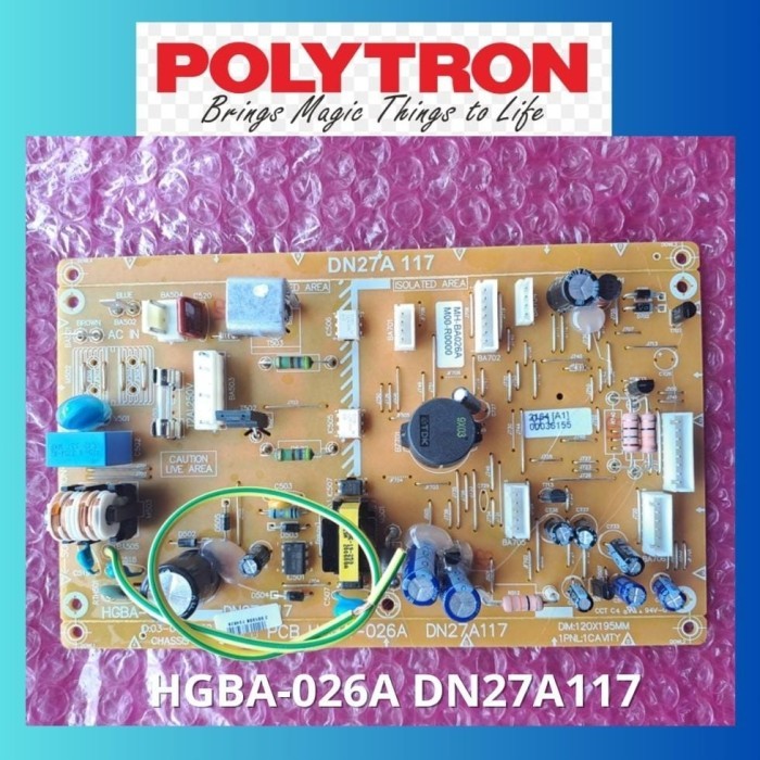 PCB MODUL KULKAS INVERTER POLYTRON HGBA-026A DN27A117 ORIGINAL