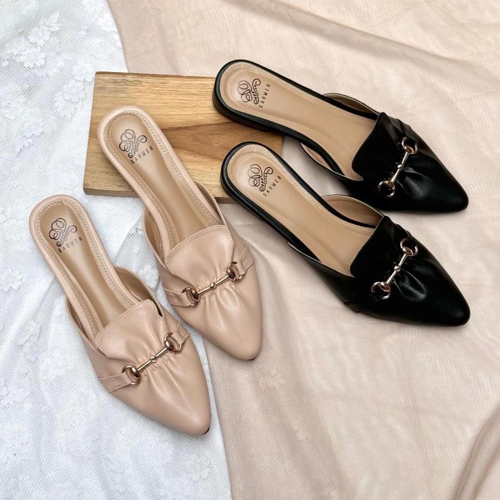 PJ24 SARMER - VALERIE HEELS 3CM BLACK Berkualitas