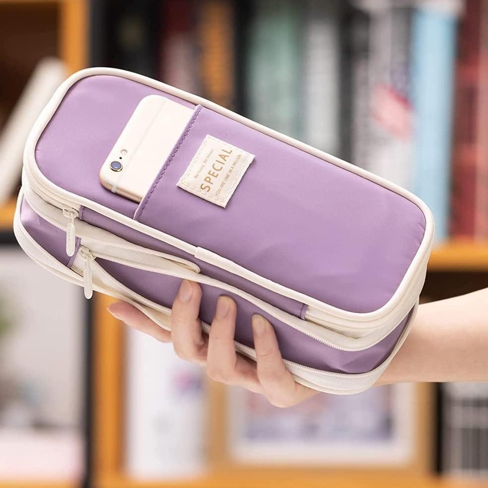 

lij-56 Angoo Kawaii Pencil Cases Large Capacity Pencil Bag Pouch Holder Box for Girls Office Student Stationery Organizer School Supplies Berkualitas
