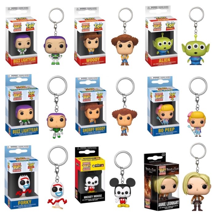 Funko POP Keychain (Disney, Toy Story, Buzz, Woody, Alien, Mickey)