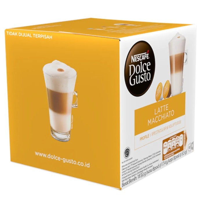 

Nescafe Dolce Gusto Latte Macchiato 16 Capsule Coffee Kapsul Kopi