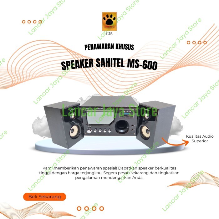 Speaker Multimedia Sahitel MS600 Speaker Super Vibra Bass Sahitel NEW!