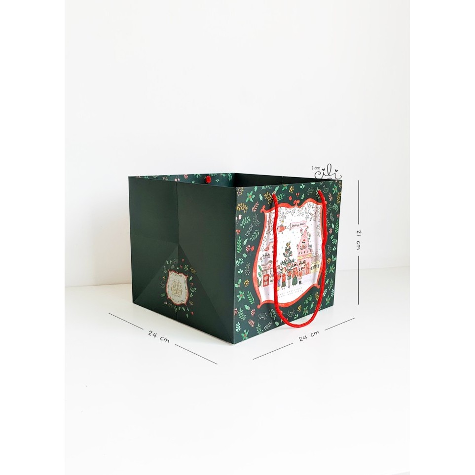

(Paperbag 24 X 24 X 21 Cm Natal) Paperbag Tas Natal Christmas (Isi 10) Promo