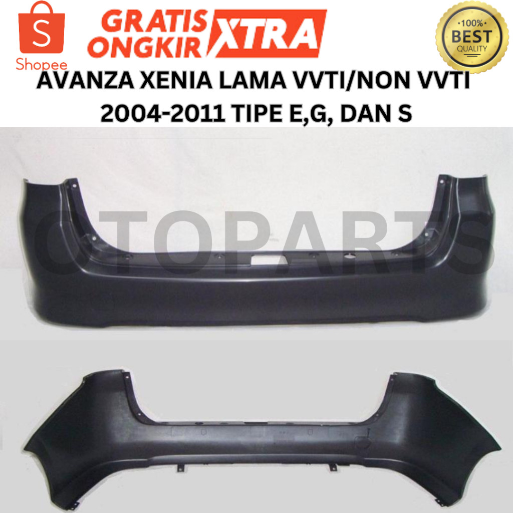 (PACKING EXTRA)   BUMPER BEMPER BELAKANG AVANZA 2004 2005 2006 2007 2008 2009 2010 2011 LAMA VVTI GA