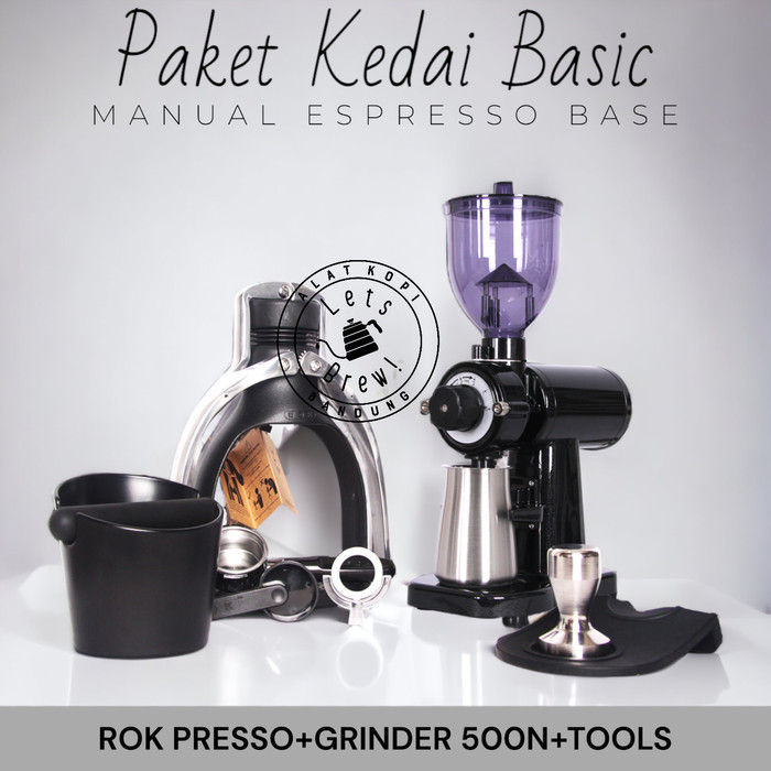 Paket Rok Presso + Grinder 500N + Tamper + Tamping Mate + Knock Box