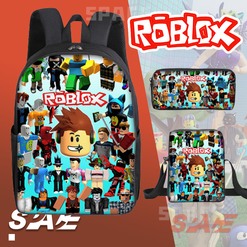 

Tas Roblox untuk Anak Laki-laki Set Ransel Tas Sekolah Kartun Anime Boy Messenger dan Tempat Pensil untuk Anak |C446C77D|