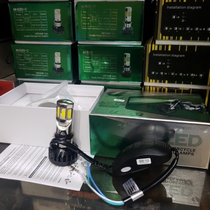 Led 6 Mata Ice Blue White, Led Motor Putih Ice Blue