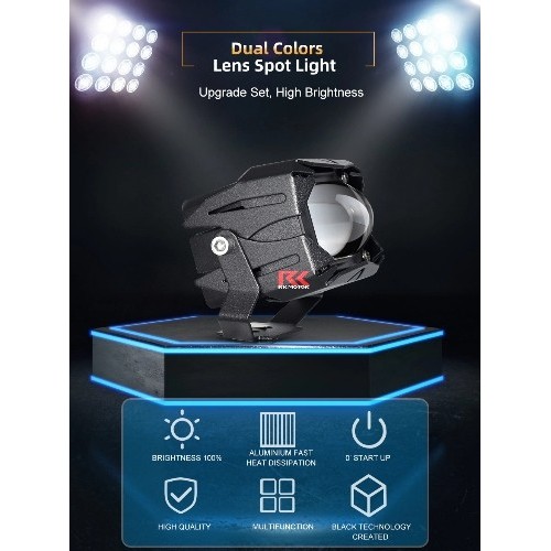 Lampu Sorot Motor Dua Warna D2 Laser MT26 RKPRO 30W