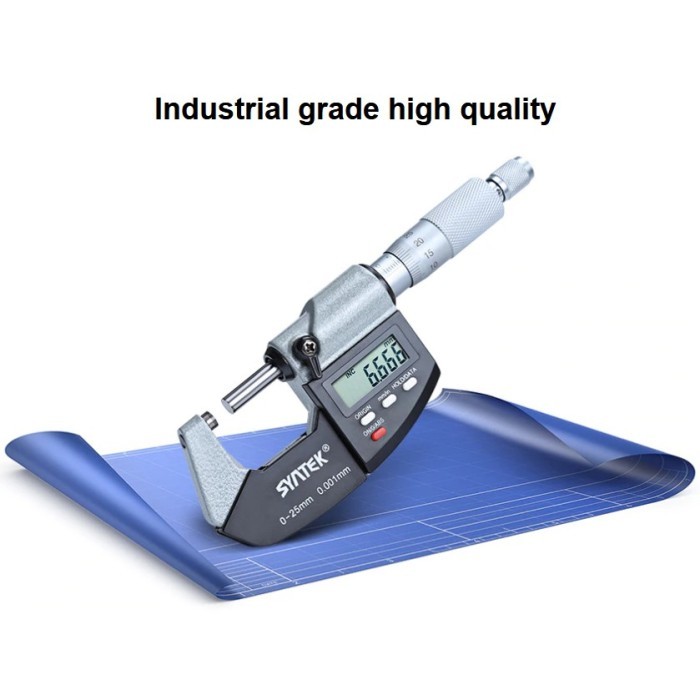 

newgan!! Micrometer 0.001mm Syntek Digital Micro Meter Mikrometer 0-25mm 0.001